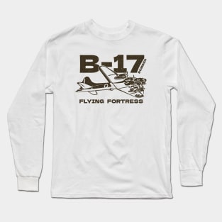 B-17 Bomber WW2 Plane Long Sleeve T-Shirt